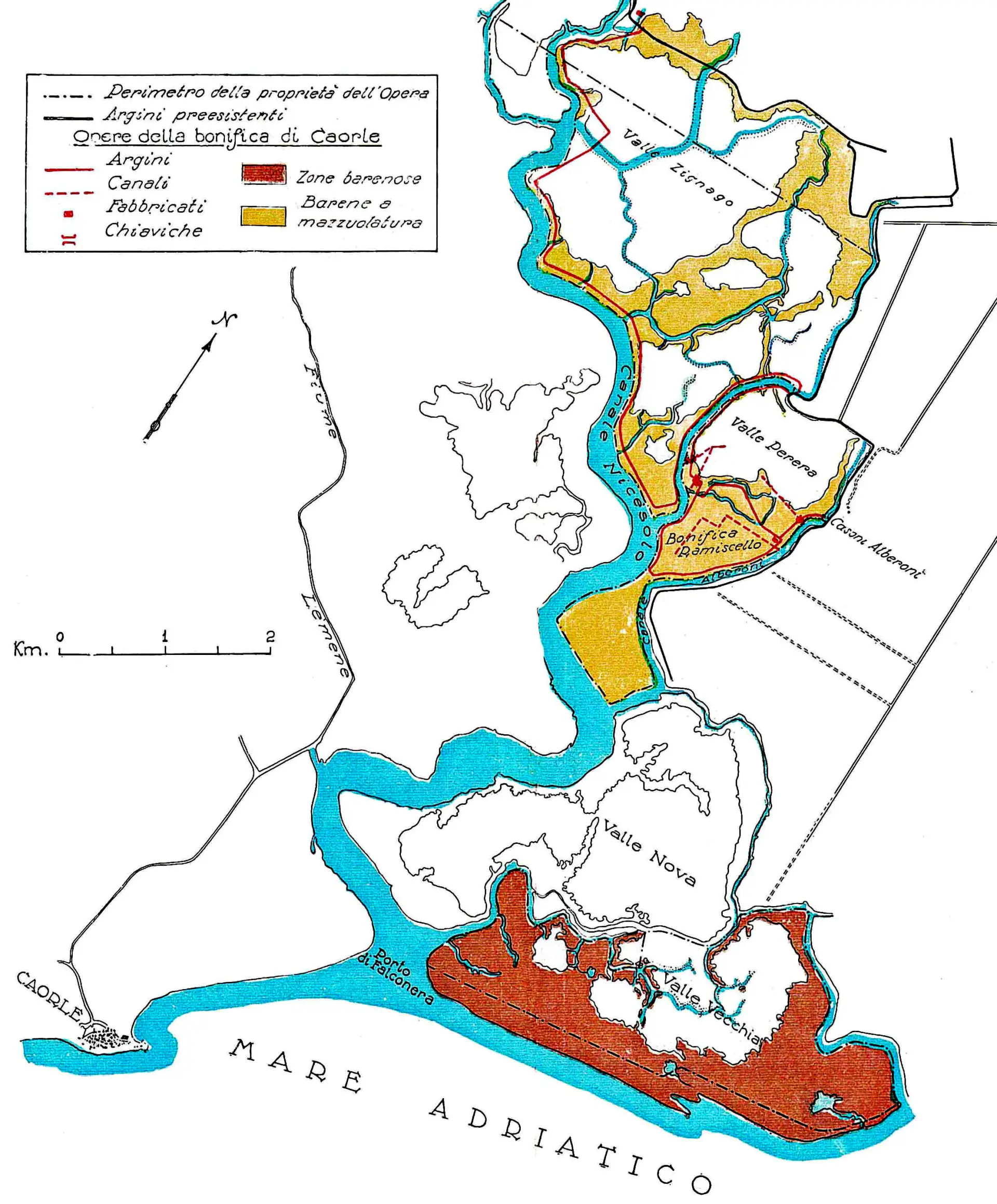 Beni del Consorzio Peschereccio di Caorle espropriati nel 1928 dall’Opera Nazionale Combattenti [archivio P. F. Gusso]